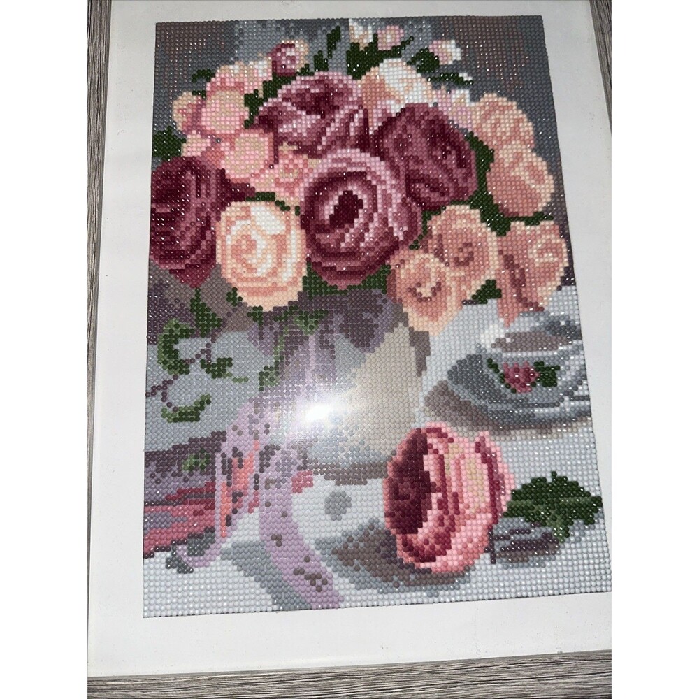 home interior picture floral With Beautiful Frame 15.5x19.5